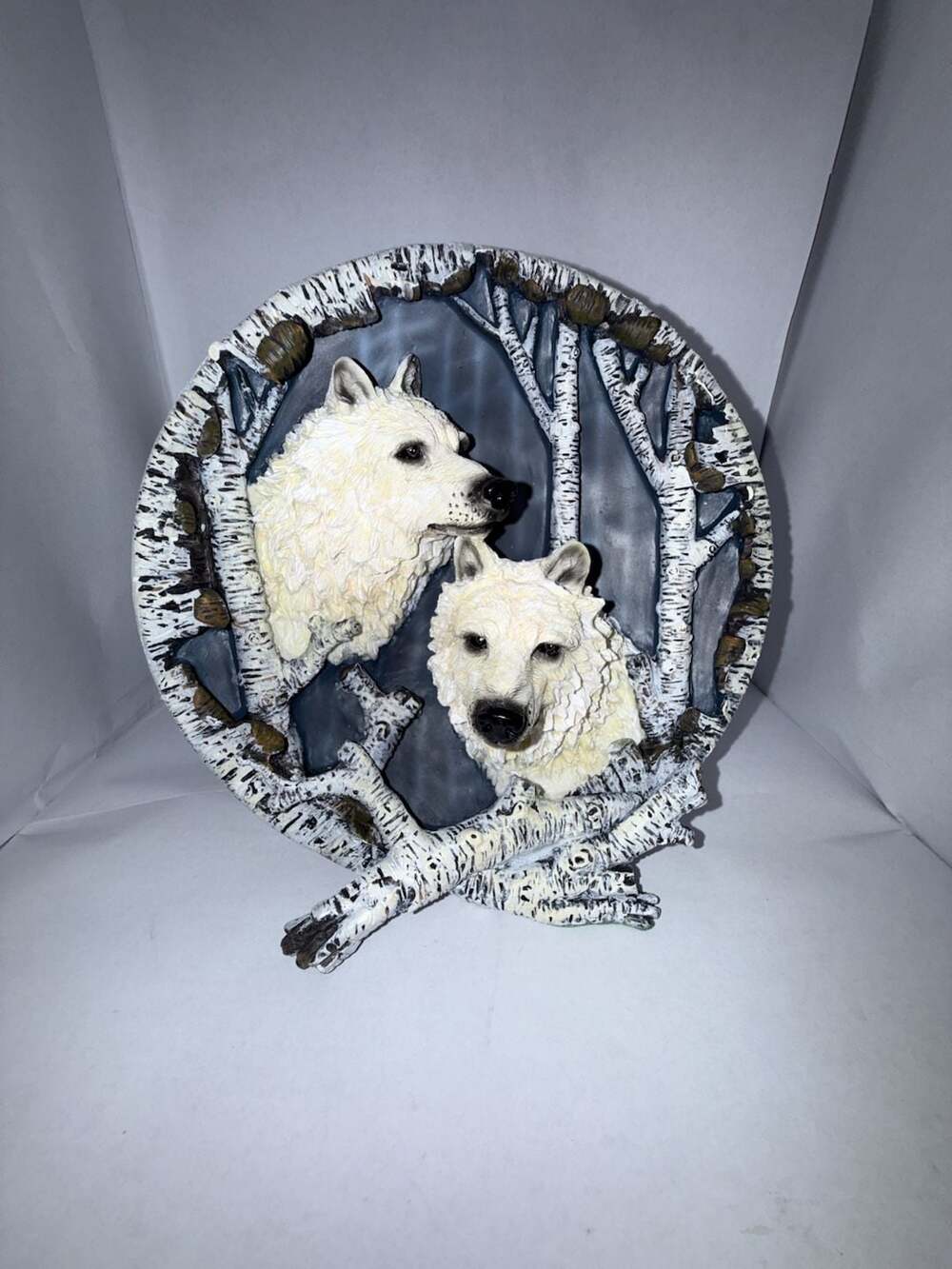Classic Wildlife Collection two White huskies